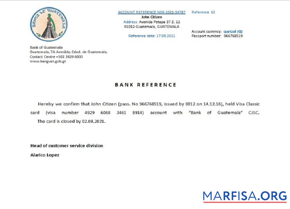 Realistic Guatemala Bank of Guatemala closure reference example